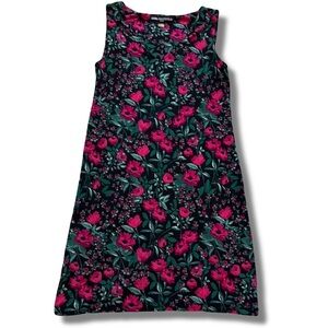 Karl Lagerfeld Paris Sleeveless Floral Sheath Dress Black Red Green Size 4